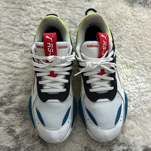 PUMA RS-X Goods White Black Red Green Athletic Shoes Men size 11 - Picture 2 of 8